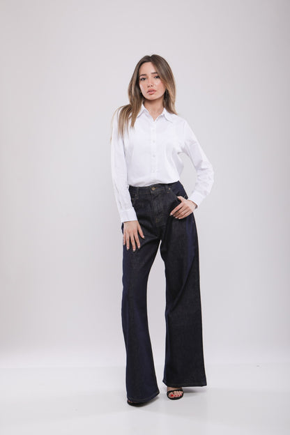 Pantalon Large Femme en Jean